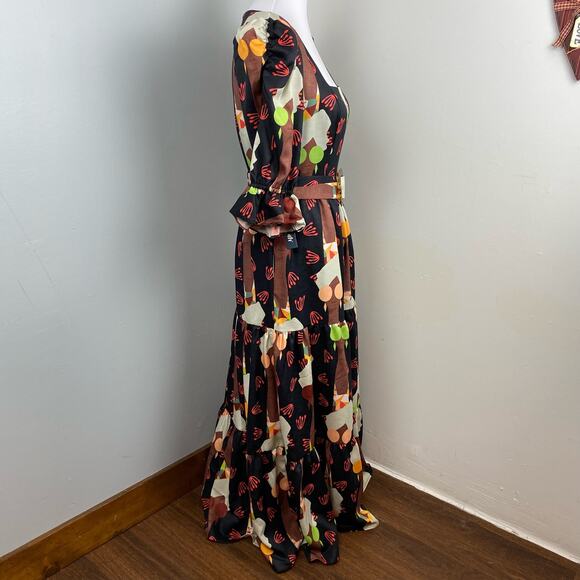 Hutch Let's Go Colorful Boho Square Neck Maxi Dress Size 4 $179 - Picture 7 of 13